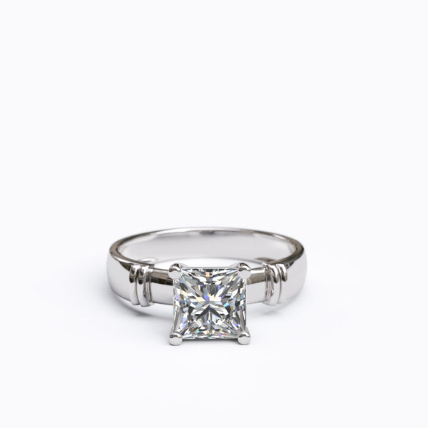 1.6ct Princess Cut Solitaire Gold Engagement Ring - 06GG75